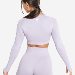Move Seamless Long Sleeve Crop Top / Lilac Pursue Fitness 2