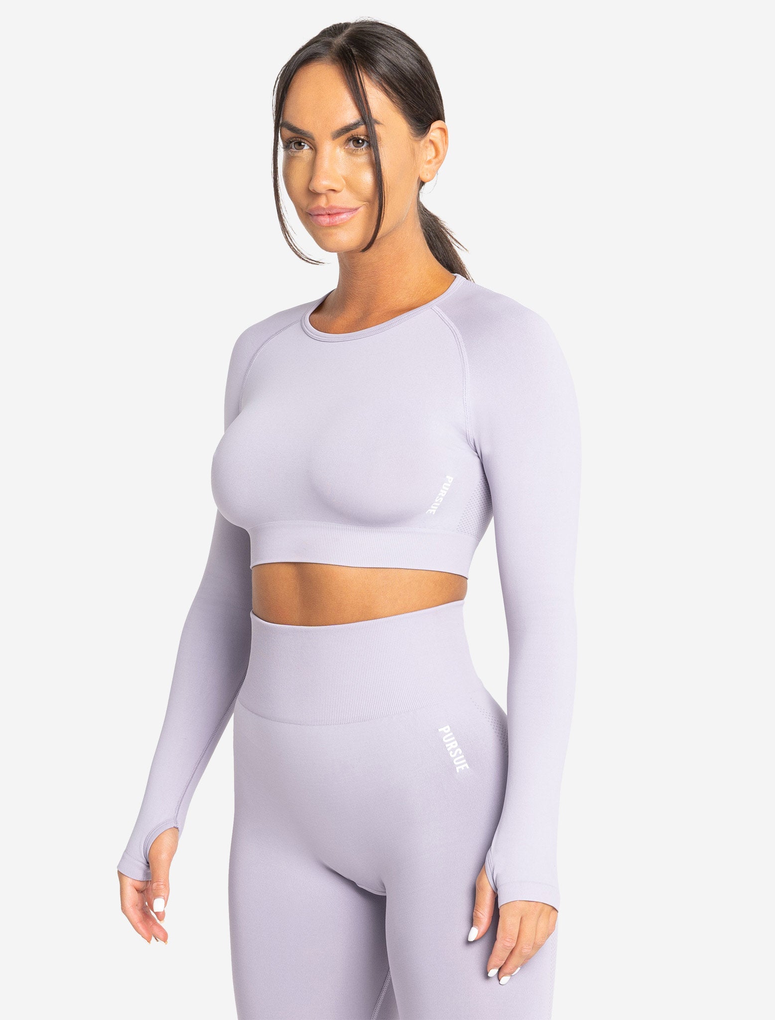 Move Seamless Long Sleeve Crop Top / Lilac Pursue Fitness 7