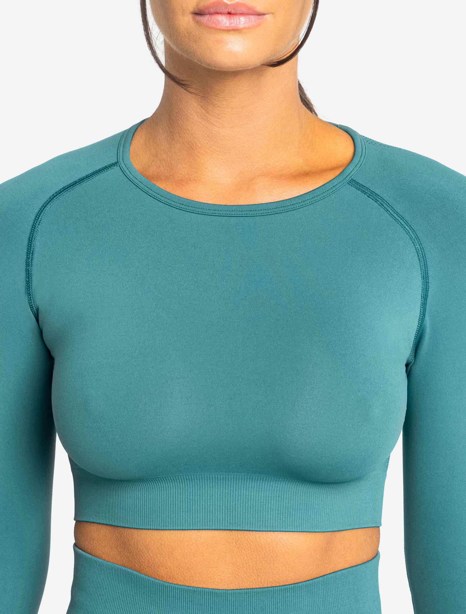 Move Seamless Long Sleeve Crop Top, Teal