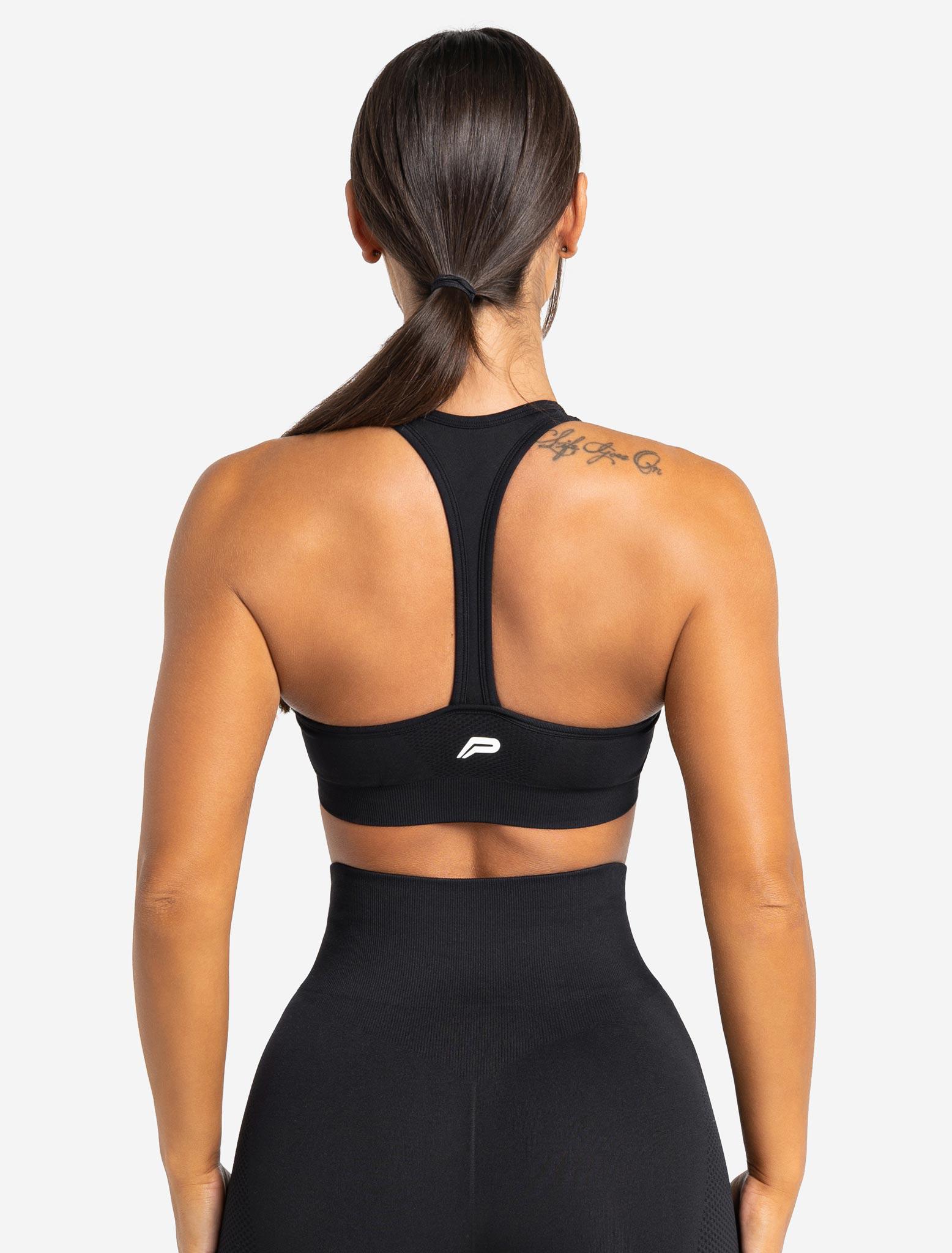 L Soma Sport Seamless Key Racerback Black Sports Bra Wirefree Soft Cups 0220