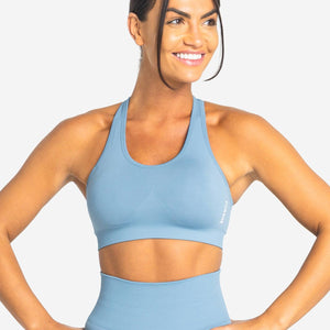 Move Seamless Sports Bra / Sky Blue Pursue Fitness 1