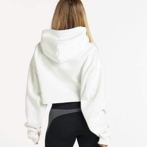 Oversized Crop Hoodie / Pure White Pursue Fitness 2