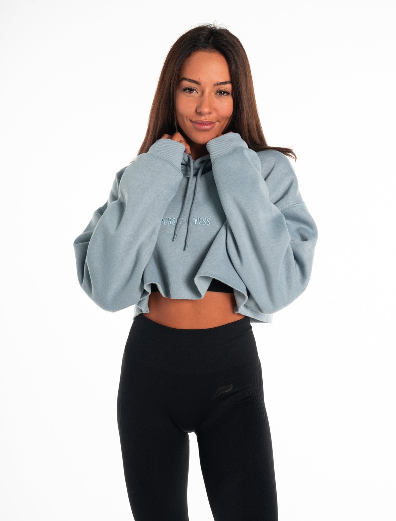 Cropped above chest hoodie hotsell