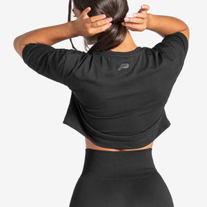 Oversized Crop T-Shirt / Black Pursue Fitness 2