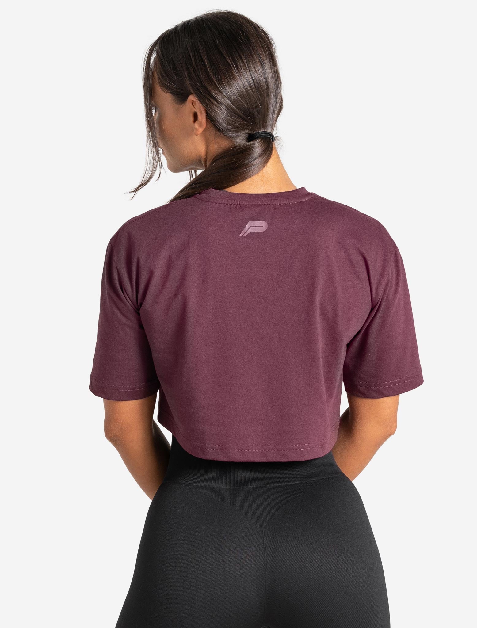 Oversized Crop T-Shirt / Maroon Pursue Fitness 2
