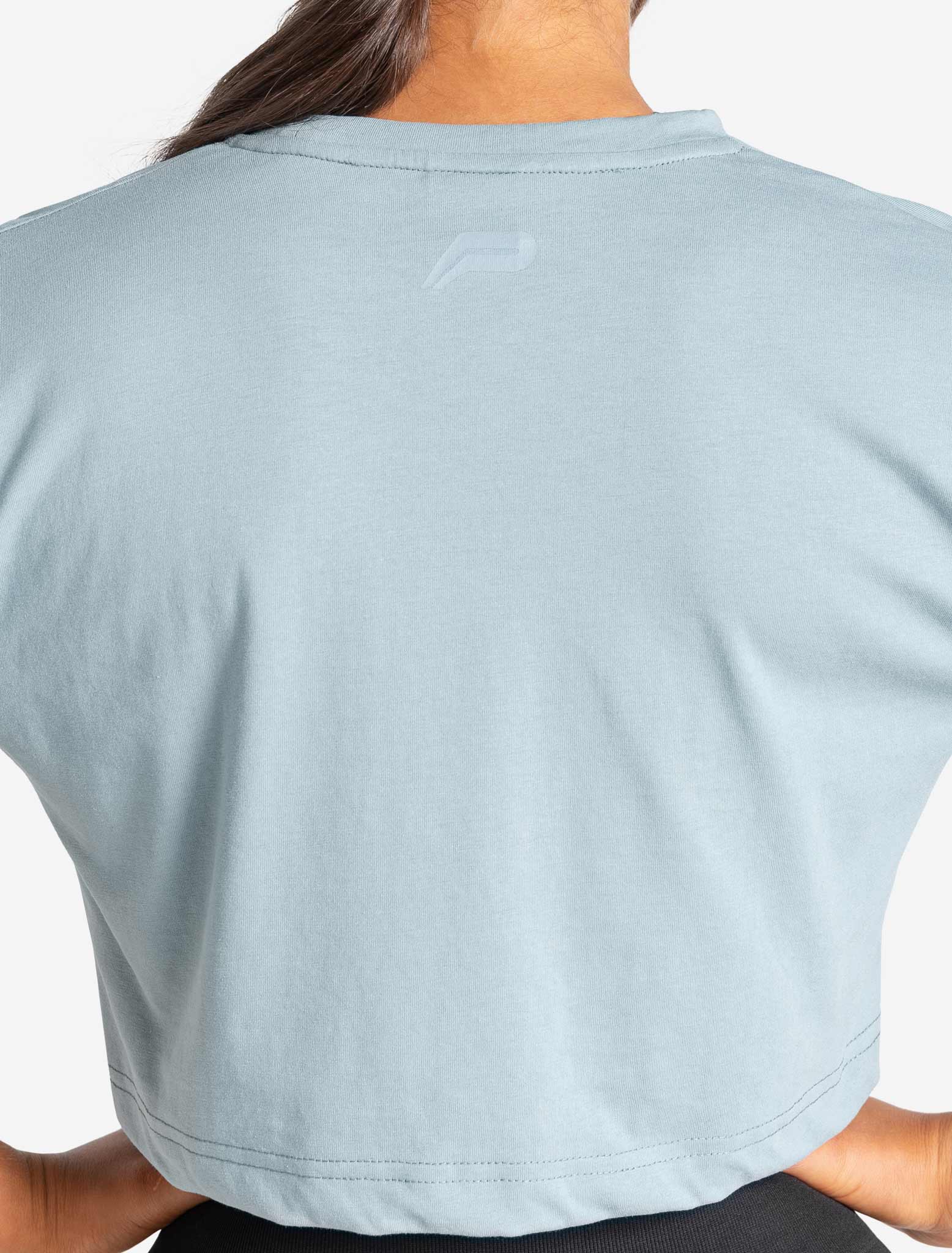 Oversized Crop T-Shirt / Moonstone Blue Pursue Fitness 5