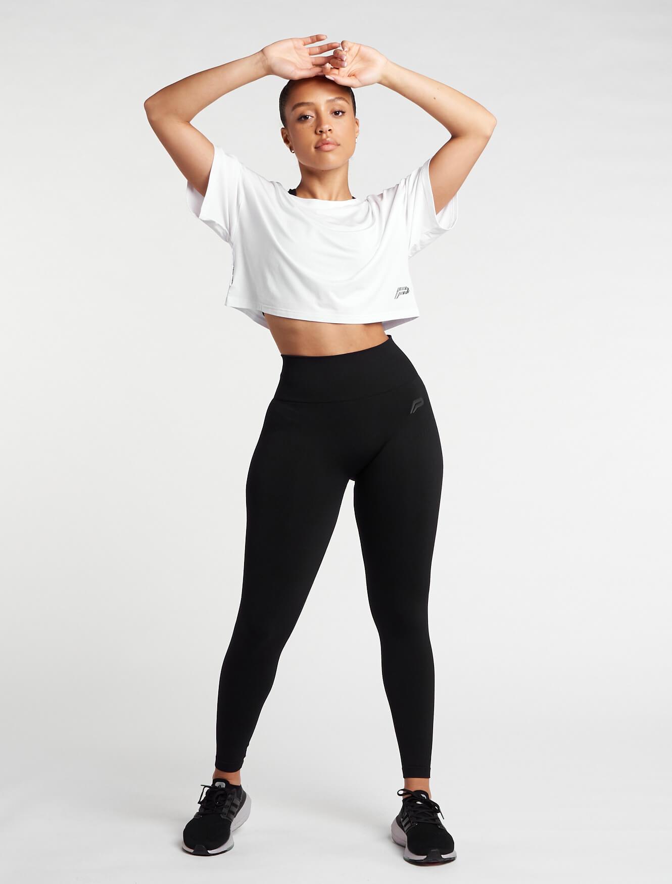 Oversized Crop T-Shirt | White | Pursue Fitness