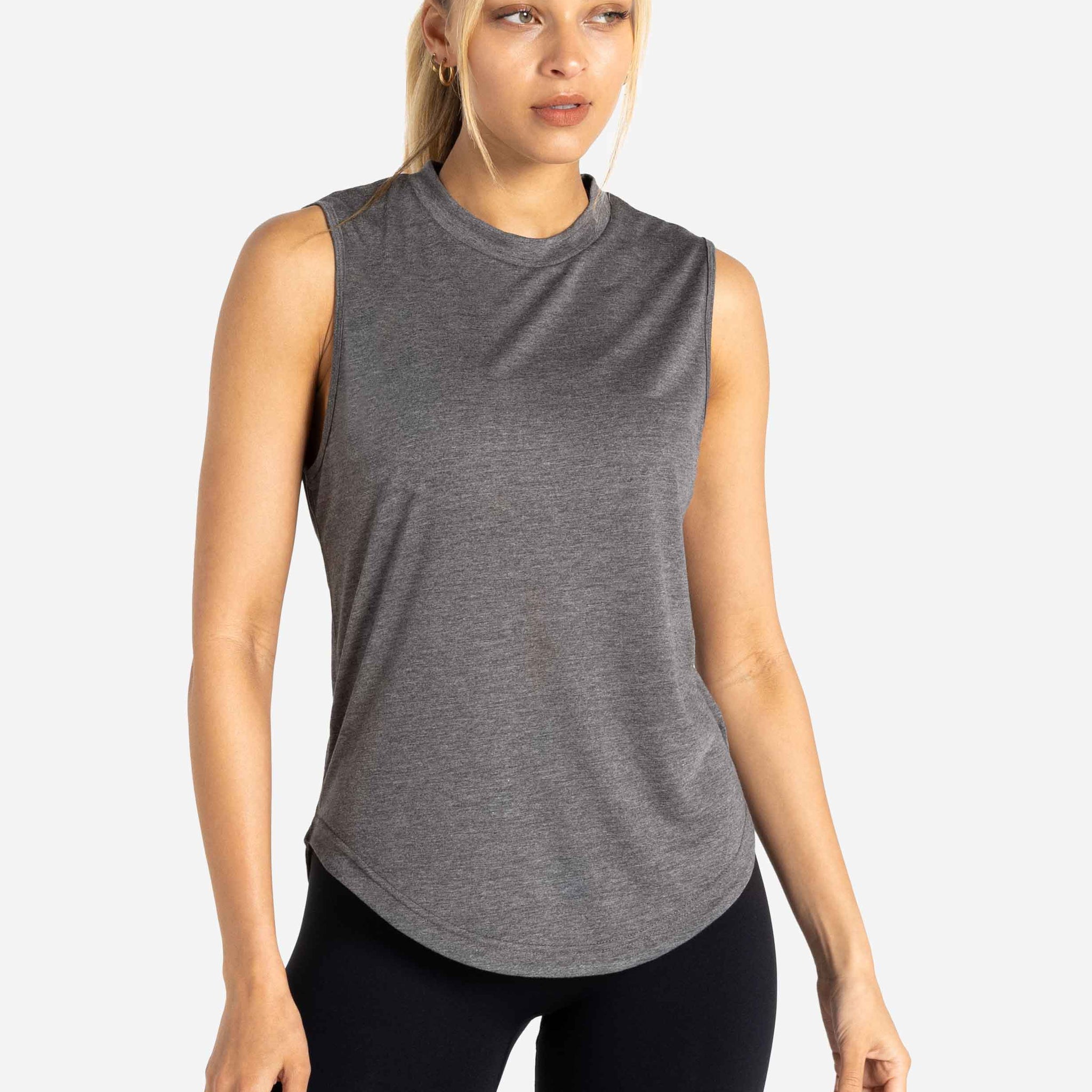Oversized Graphic Tank / Charcoal Black Pursue Fitness 2