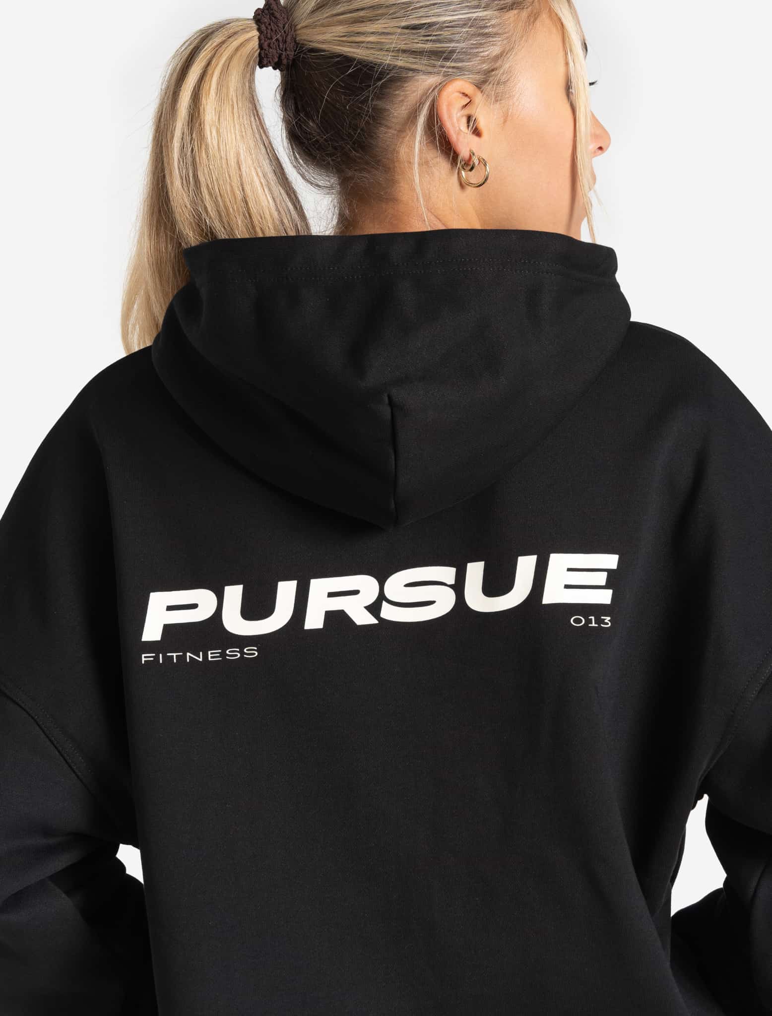 Oversized Hoodie Black Pursue Fitness - Main Image