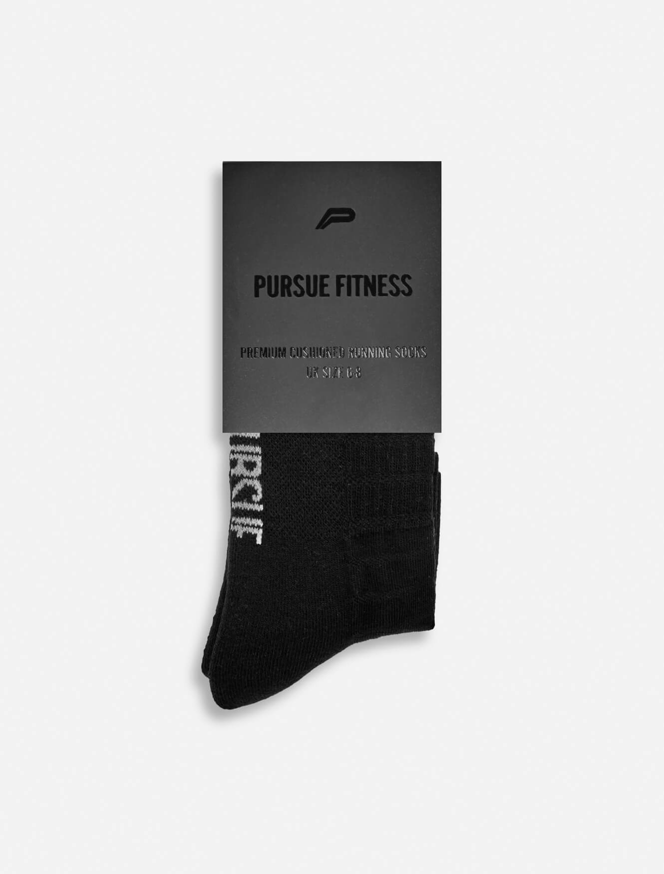 Premium Cushioned Running Socks / Black Pursue Fitness 5