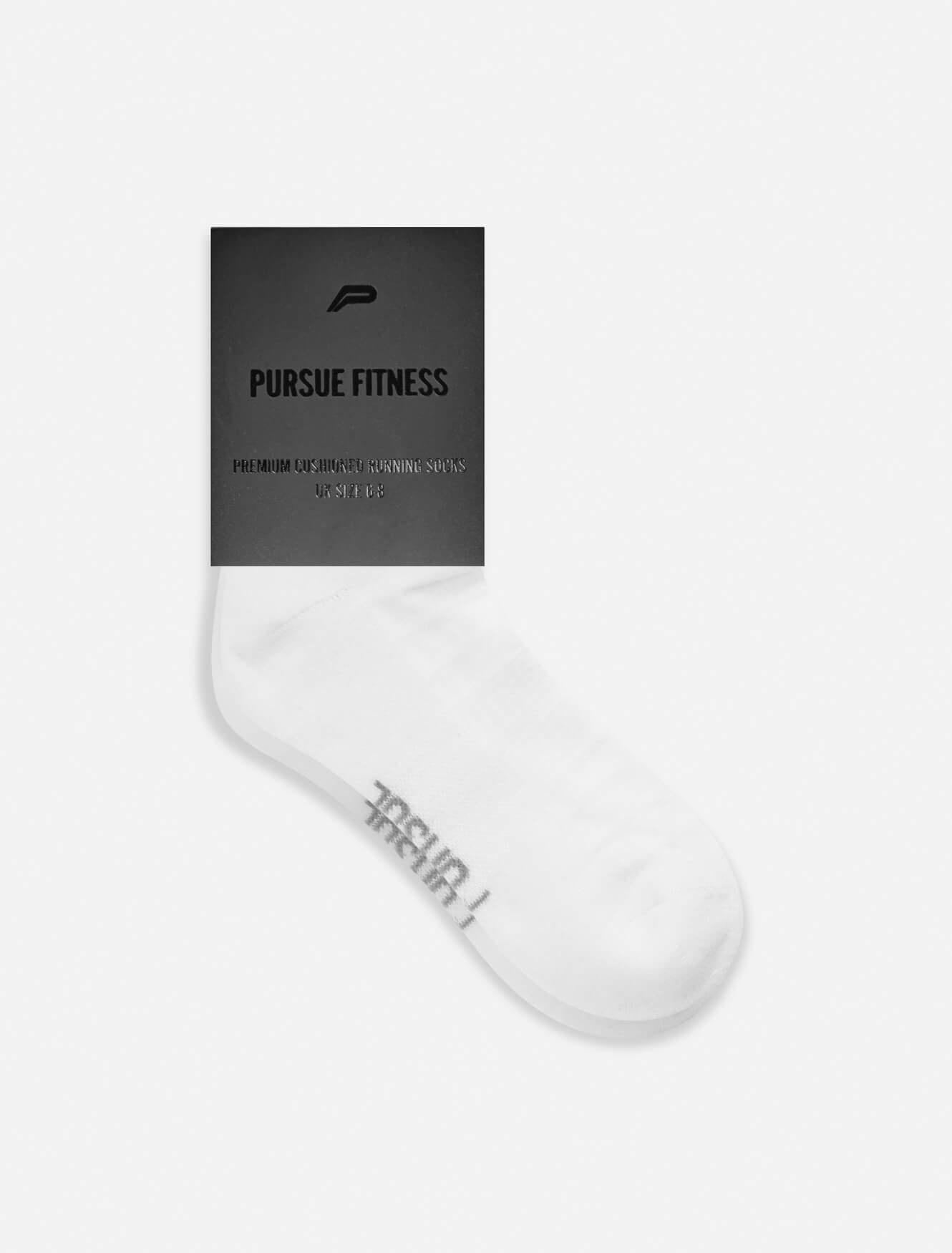 Premium Cushioned Running Socks / White Pursue Fitness 2