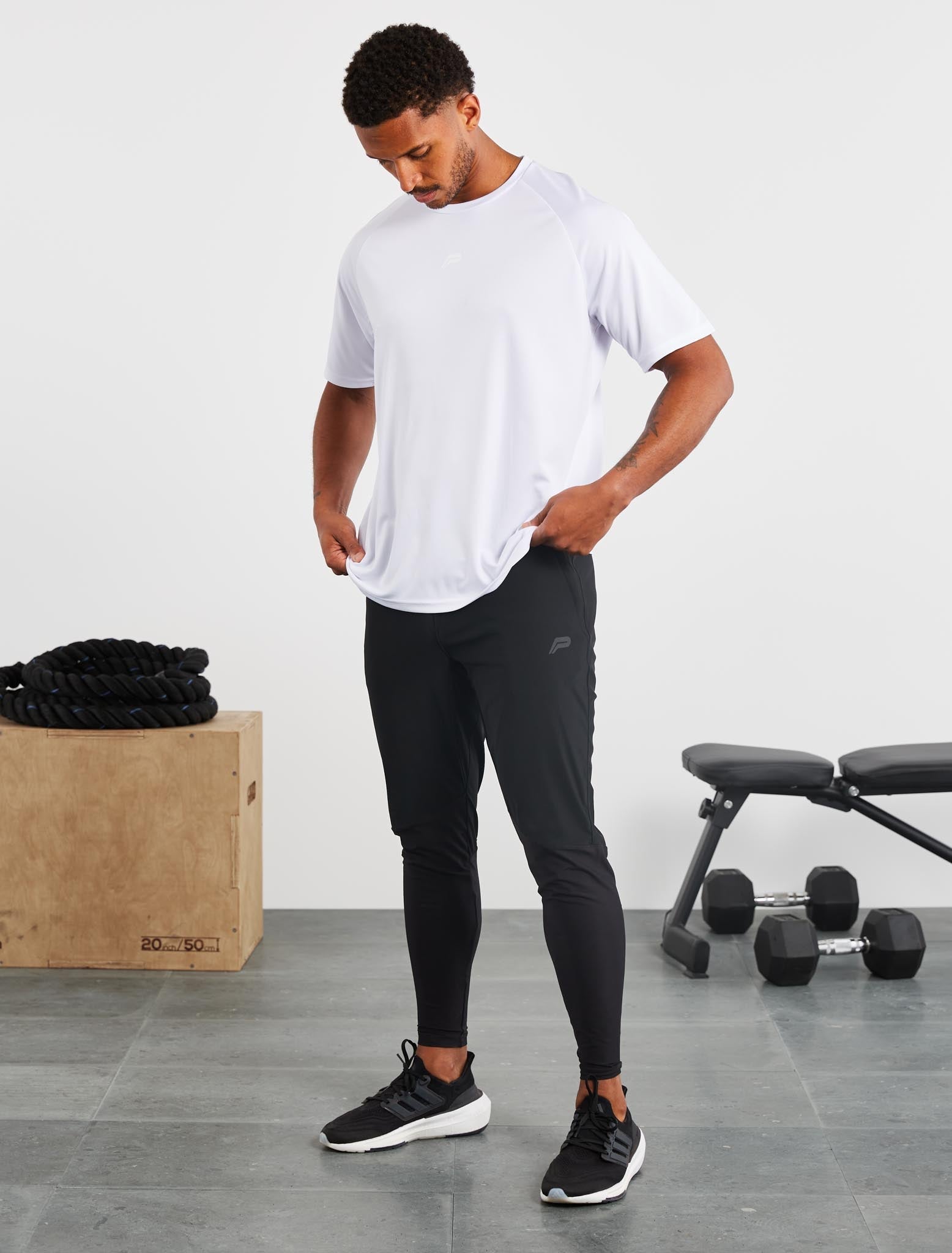 Relaxed Fit Training T Shirt White Pursue Fitness