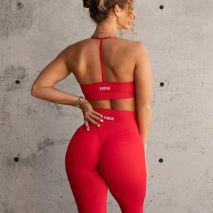 Scrunch Seamless Leggings / Candy Red Pursue Fitness 2