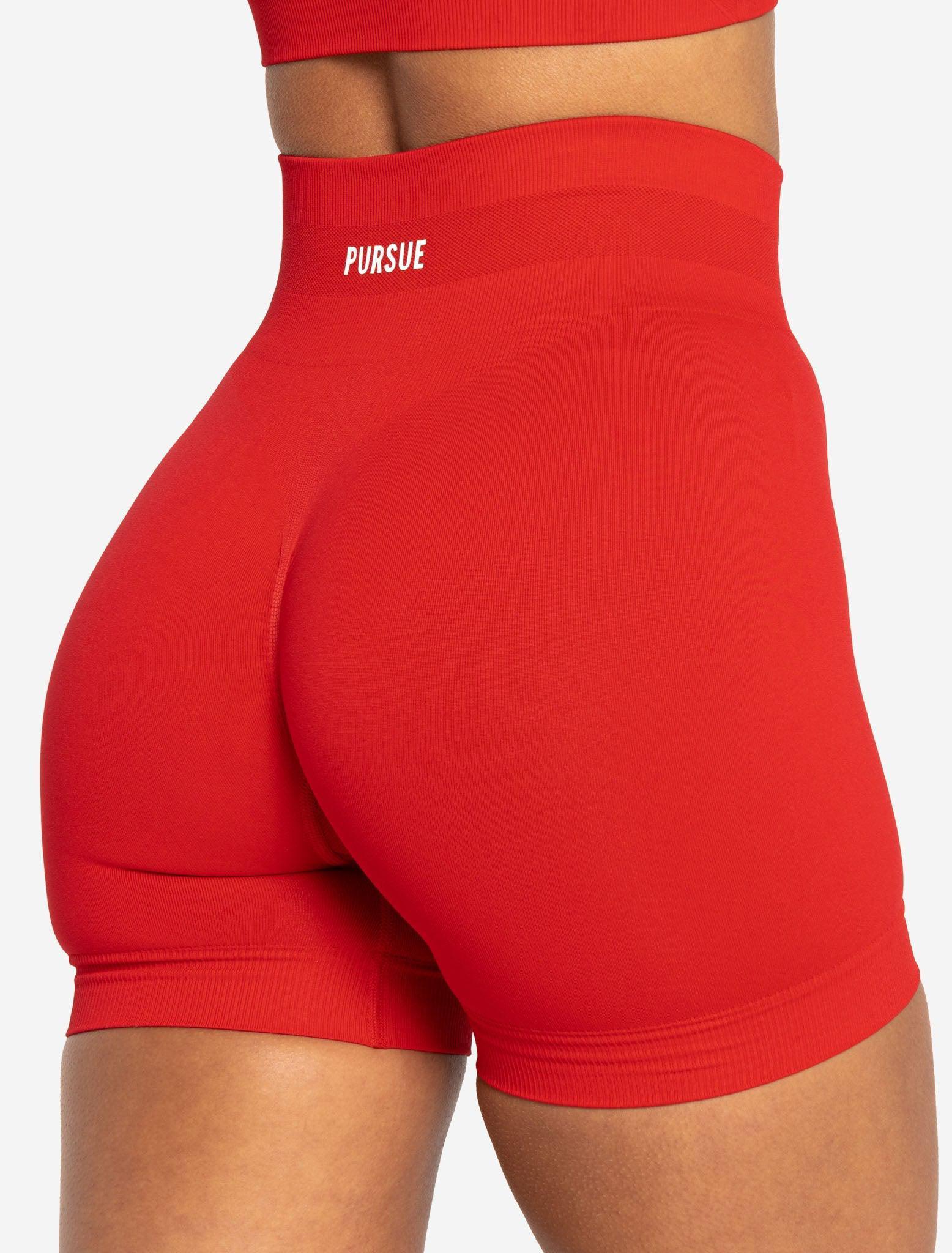 Scrunch Seamless Shorts / Candy Red Pursue Fitness 3