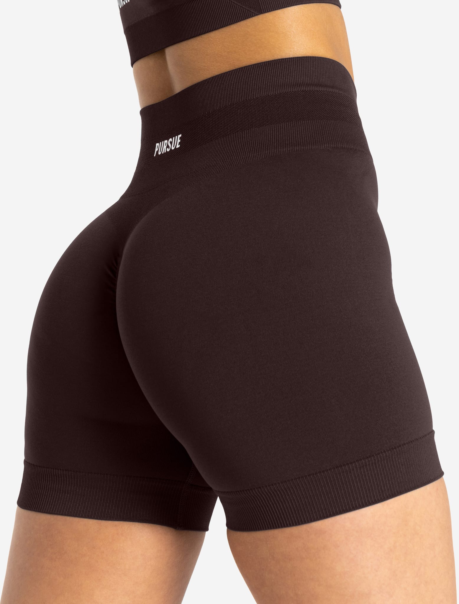 Scrunch Seamless Shorts - Chocolate Plum Pursue Fitness 1