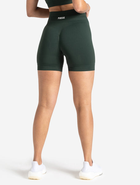 Scrunch Seamless Shorts Forest Green