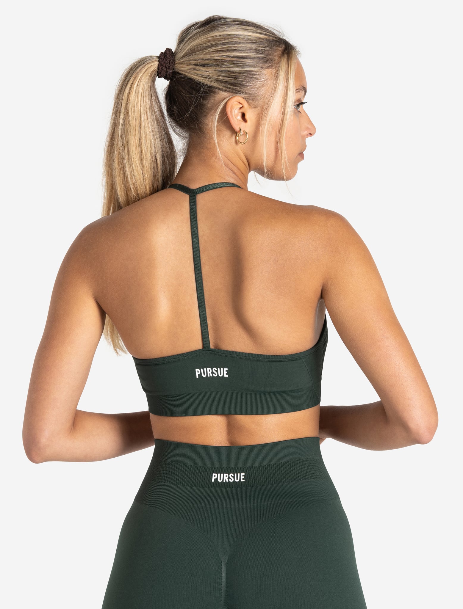 Scrunch Seamless Sports Bra - Forest Green Pursue Fitness 2