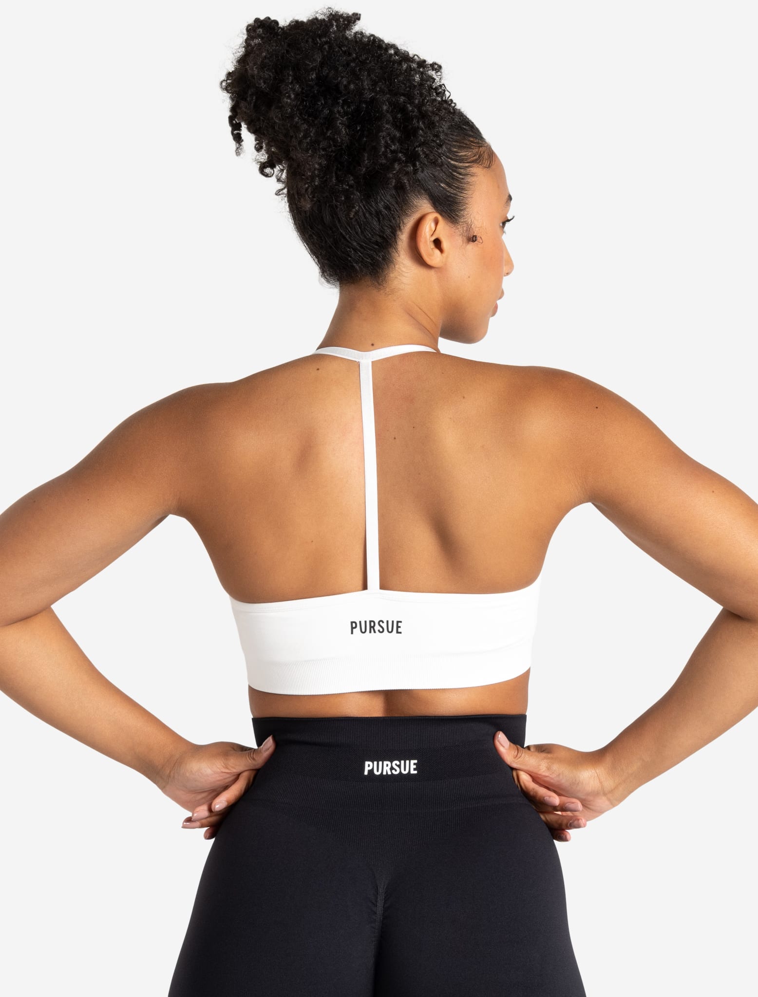 Scrunch Seamless Sports Bra - White Pursue Fitness 2