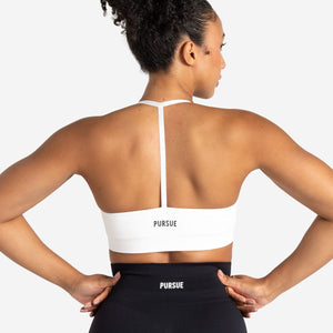 Scrunch Seamless Sports Bra - White Pursue Fitness 2