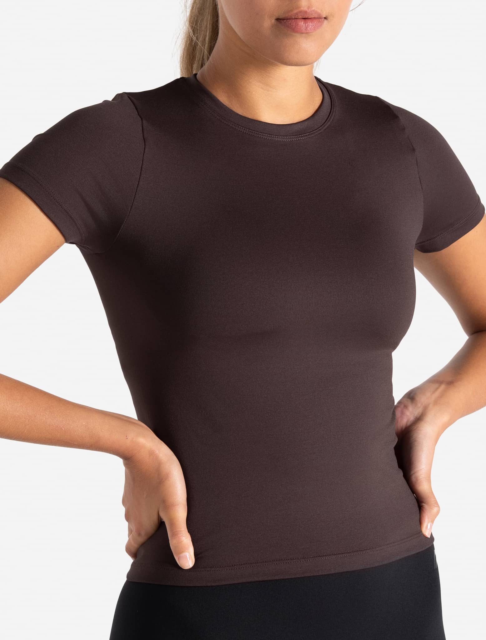 Sculpt Seamless T-Shirt - Espresso Pursue Fitness 1