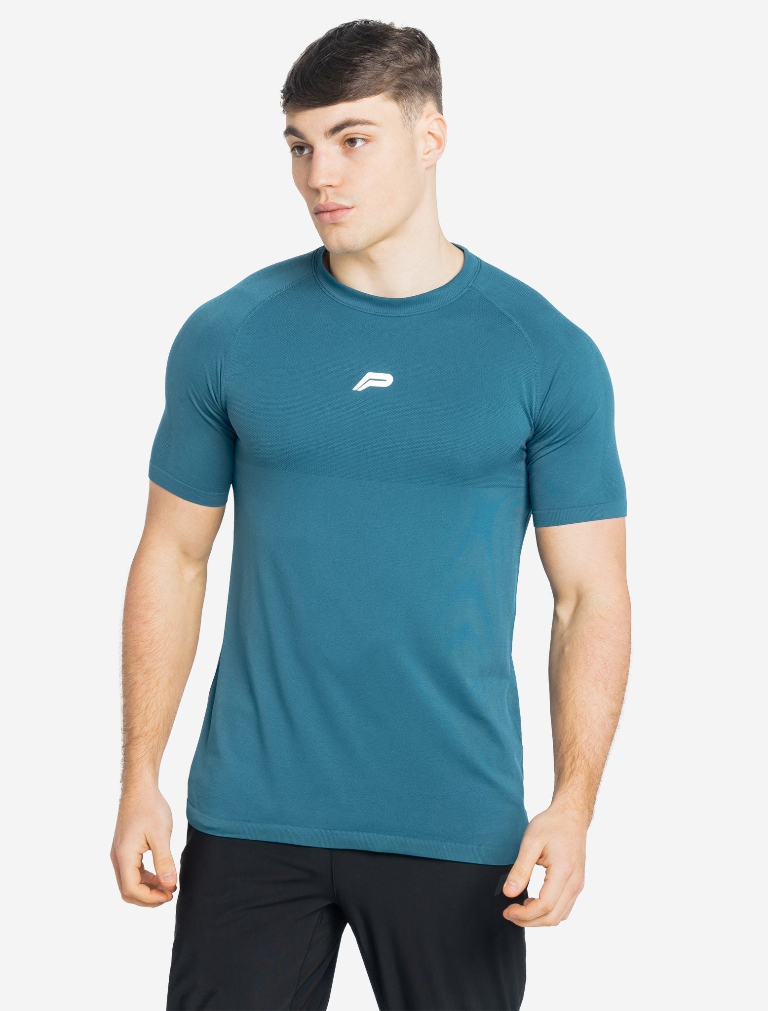 Seamless T-shirt / Teal Pursue Fitness 1
