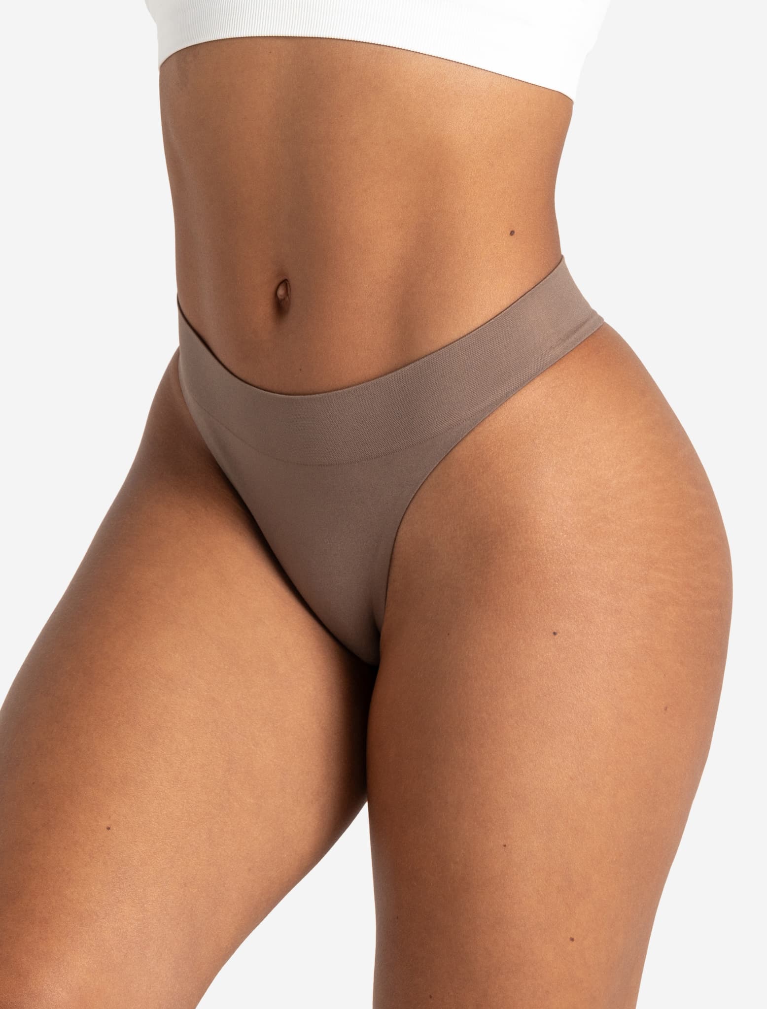 Seamless Thong - Mocha Pursue Fitness 1