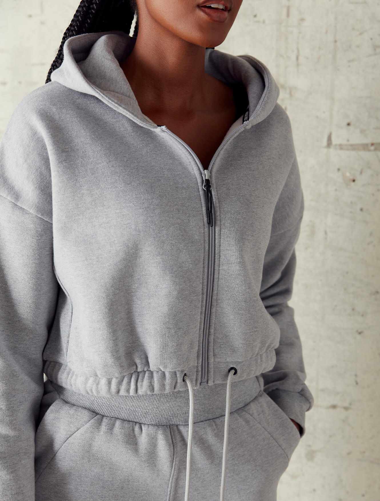 Gymshark Training Oversized Fleece Hoodie - Light Grey Core Marl