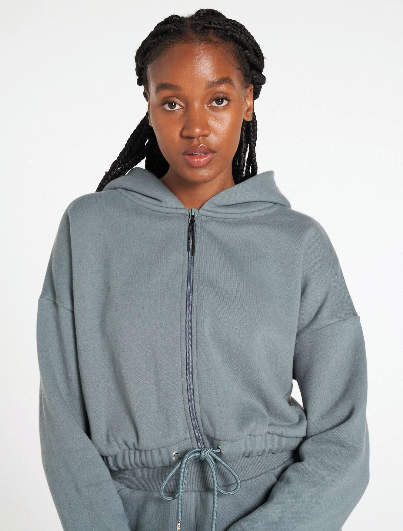 Select Crop Jacket / Teal Pursue Fitness 3
