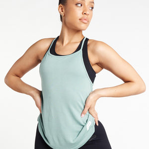 Strappy Back Vest / Green Pursue Fitness 1