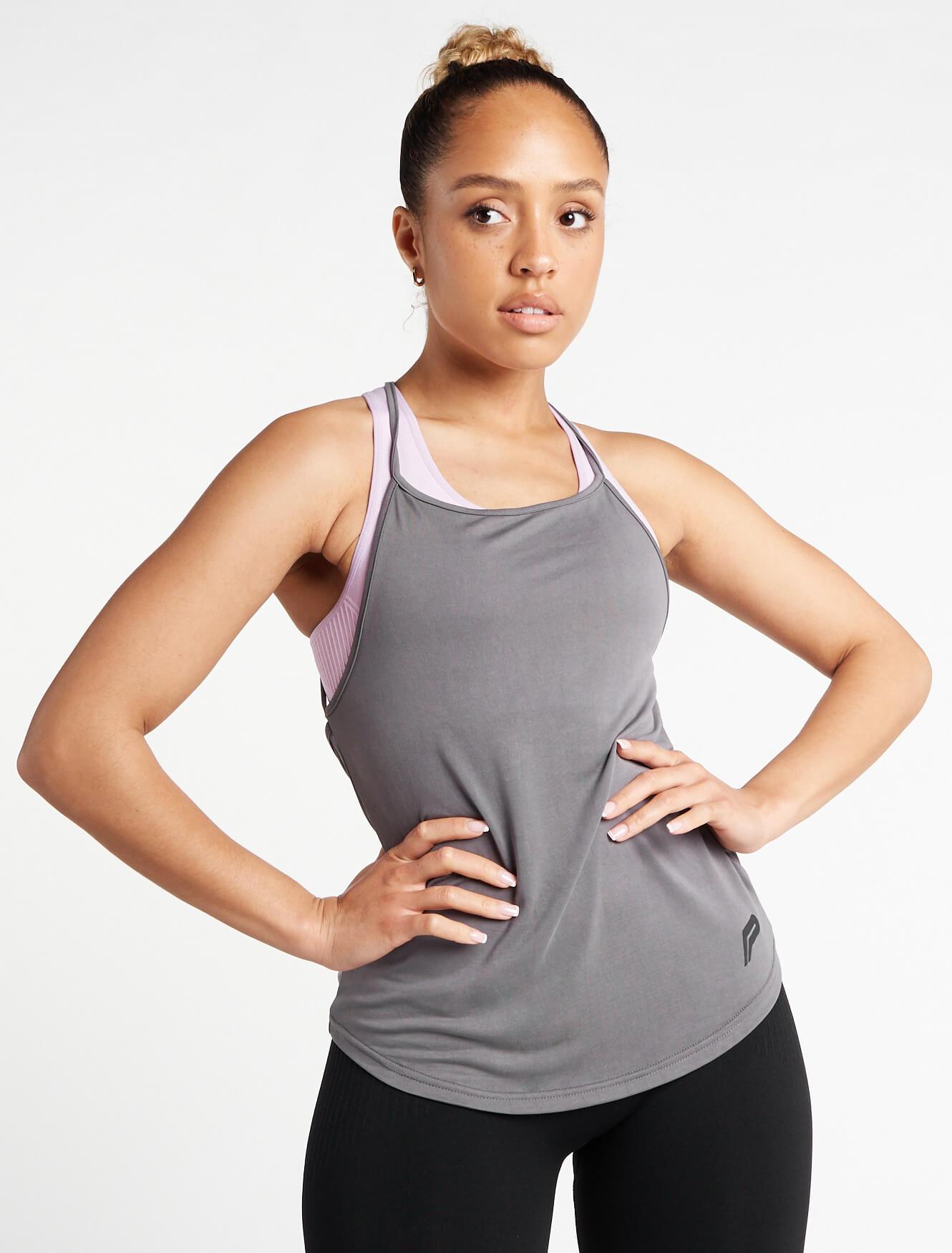 Strappy Back Vest / Grey Pursue Fitness 1