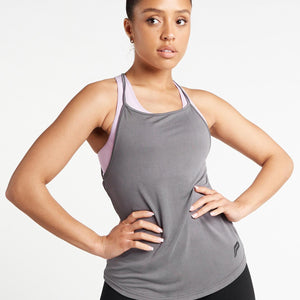 Strappy Back Vest / Grey Pursue Fitness 1