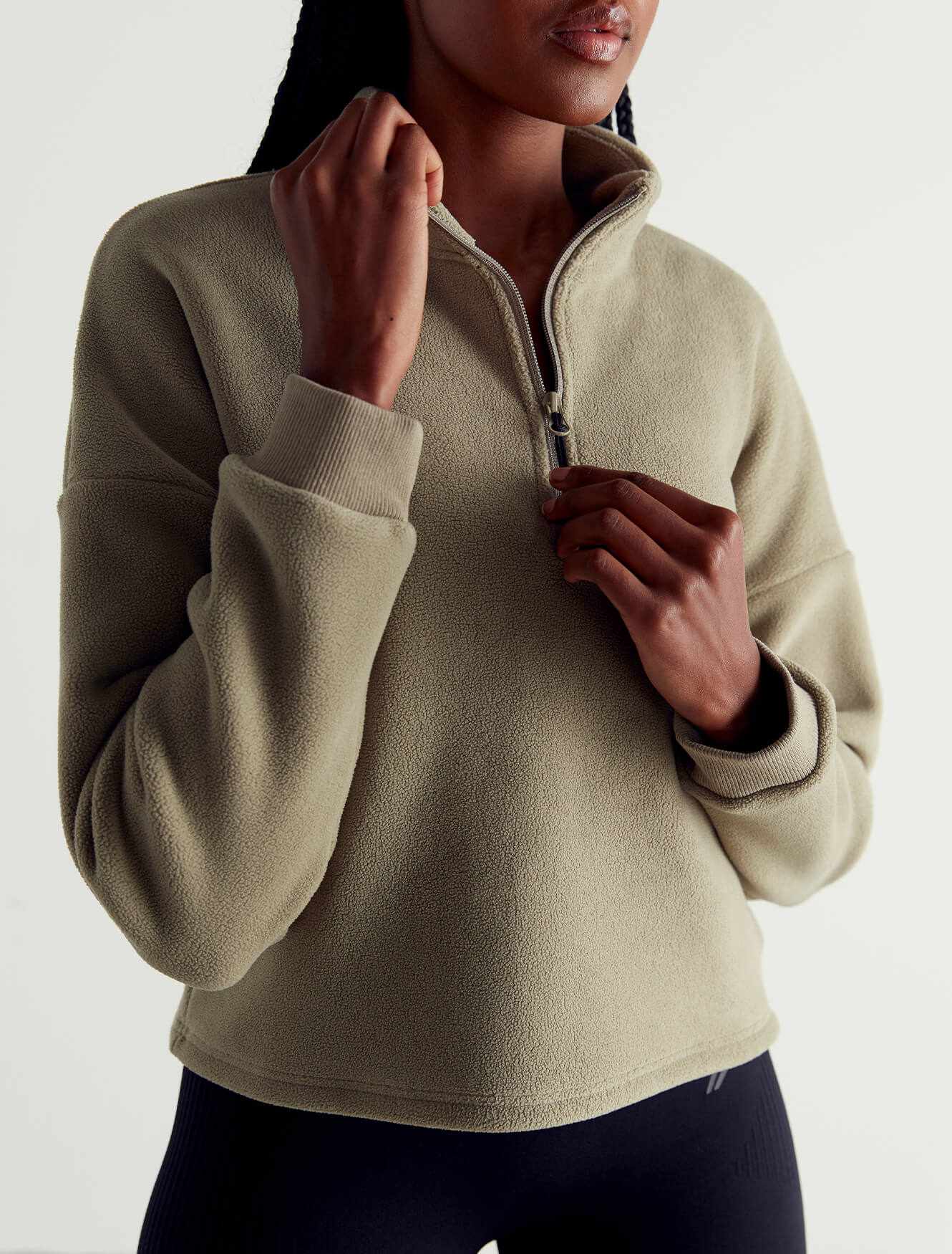 Supersoft ¼ Zip Fleece / Sage Green Pursue Fitness 1