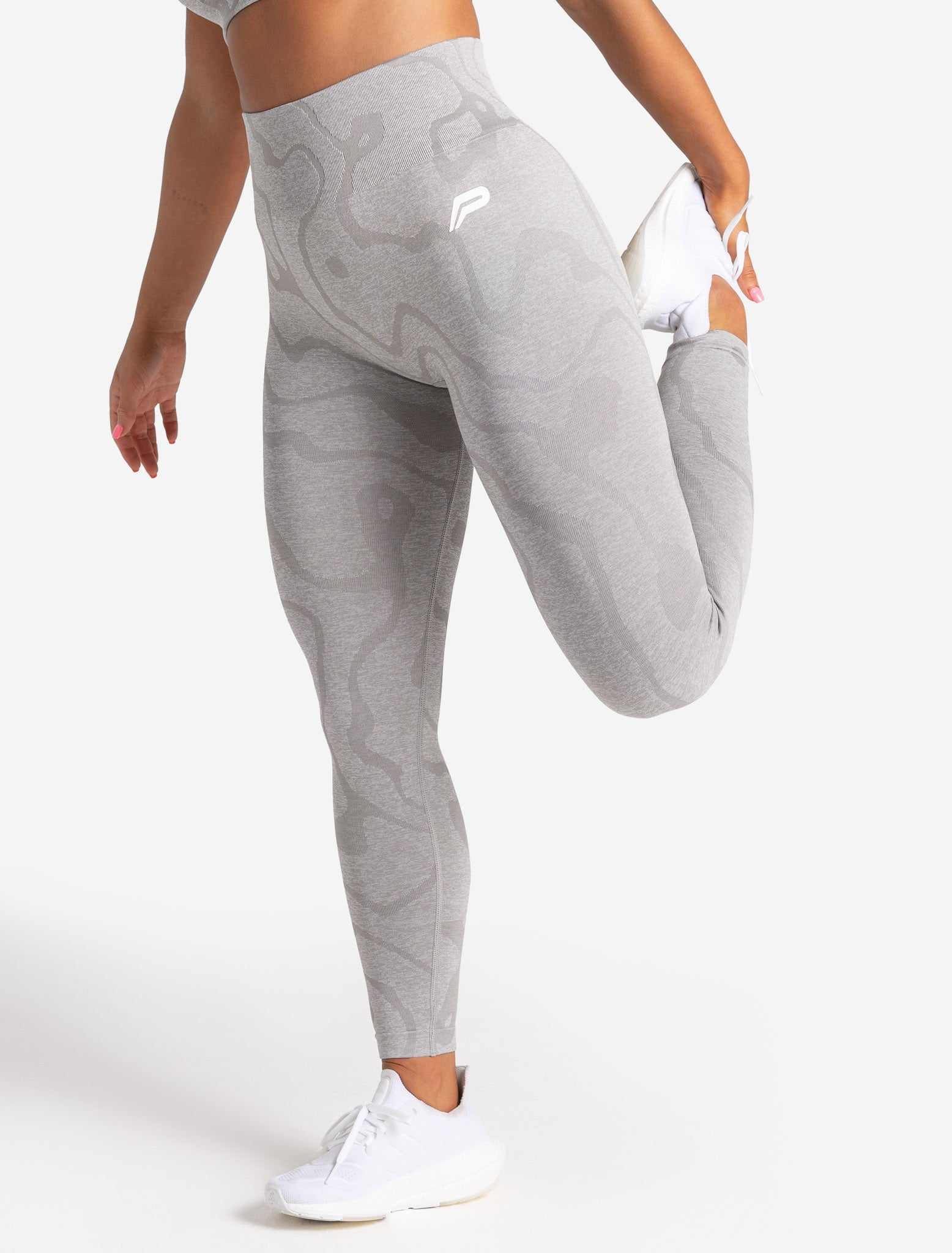 Sustainable Seamless High Waisted Leggings, Cloud Grey