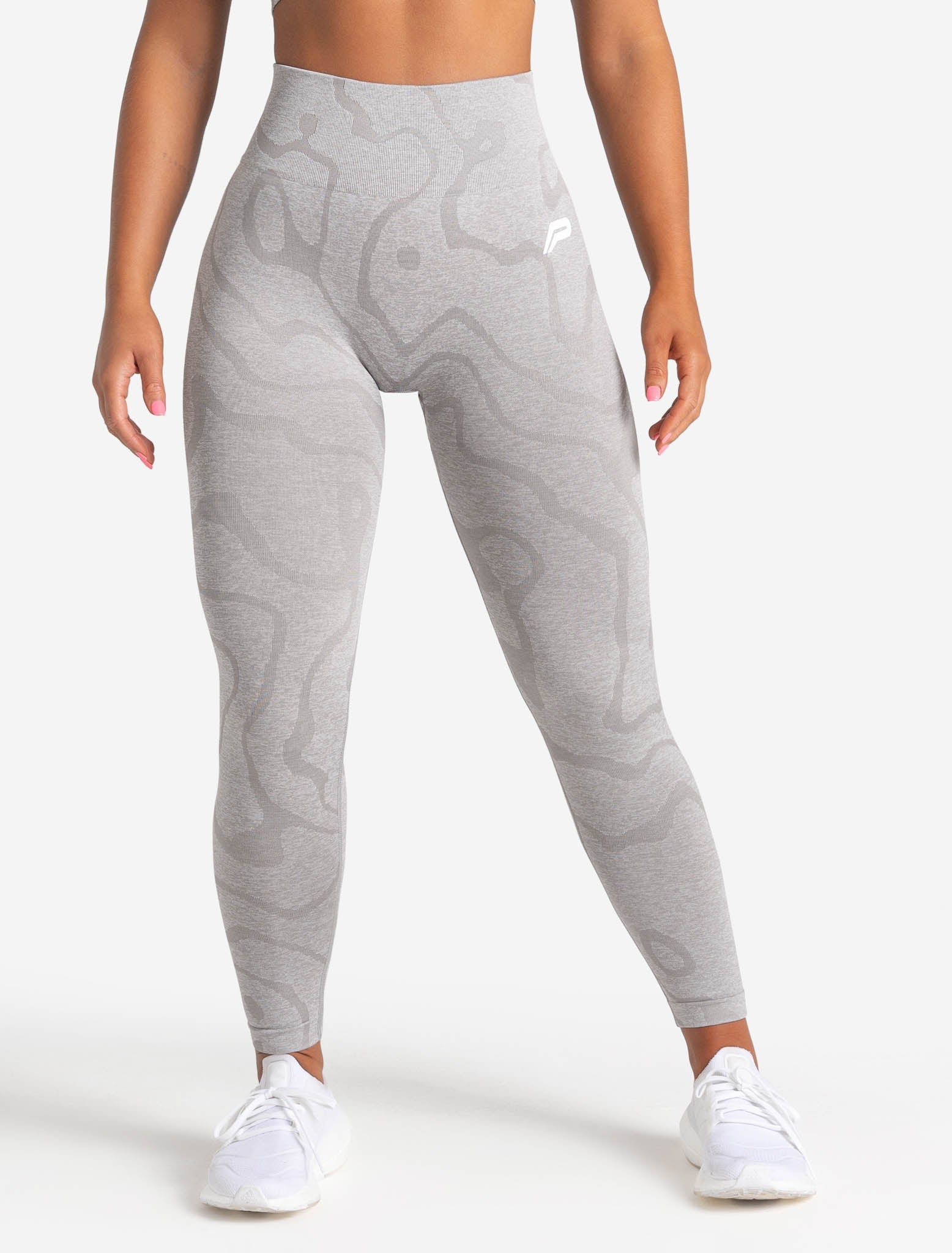 Sustainable Seamless High Waisted Leggings, Cloud Grey