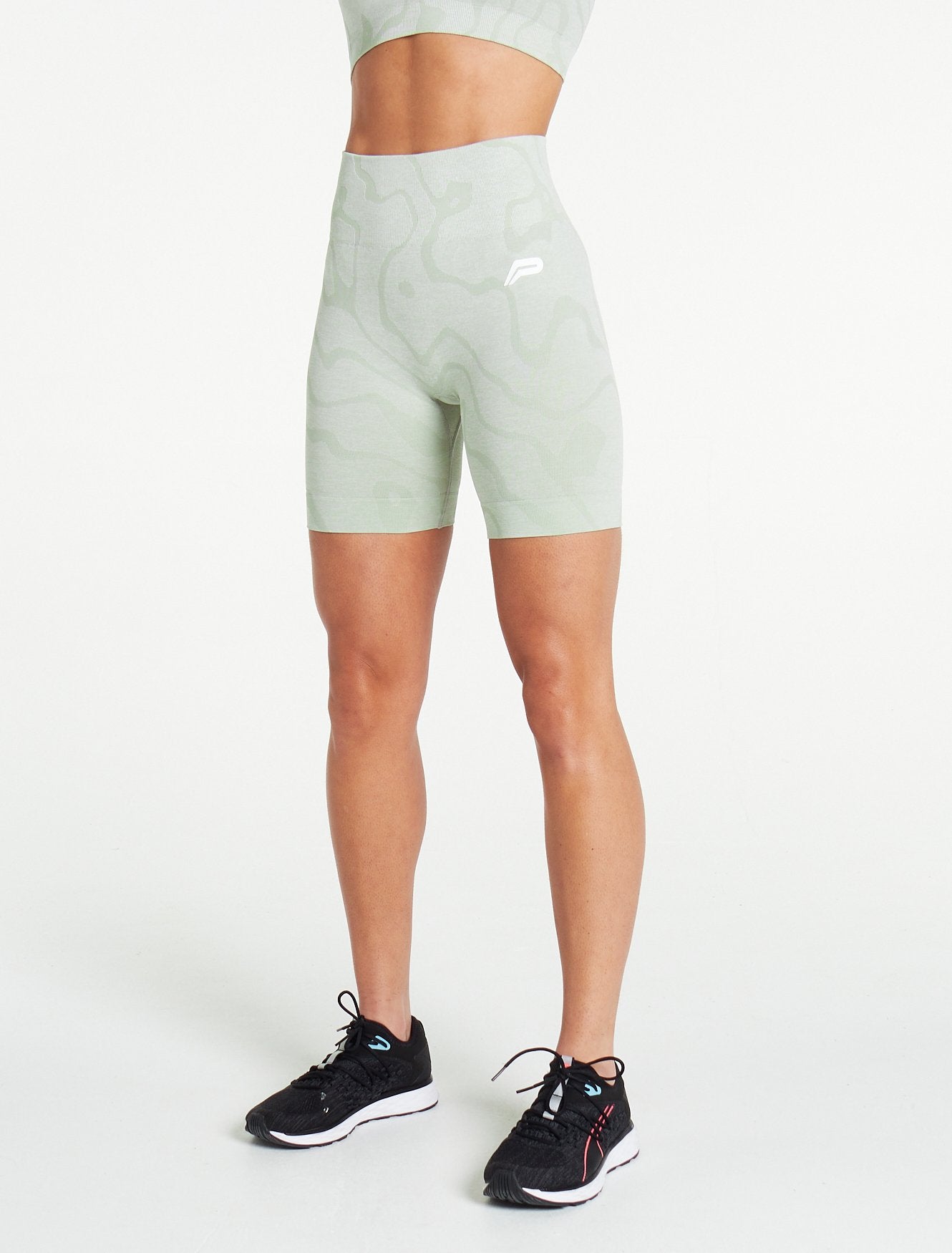 Sustainable Seamless Shorts / Sage Green Pursue Fitness 1