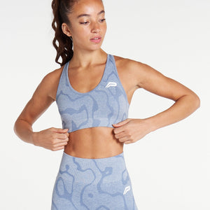 Sustainable Seamless Sports Bra / Blue Pursue Fitness 1