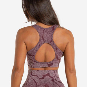 Sustainable Seamless Sports Bra / Burgundy Pursue Fitness 2