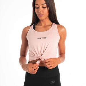 Tied Cropped Tank / Light Pink Pursue Fitness 1