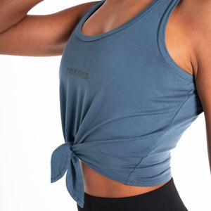 Tied Cropped Tank / Washed Blue Pursue Fitness 2