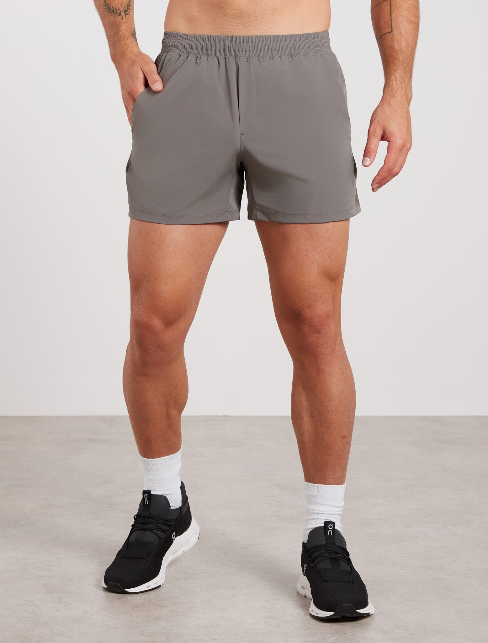 Training 5" Shorts - Light Grey Pursue Fitness 1
