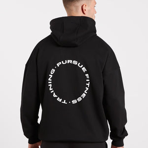 Training Club Relaxed Fit Hoodie - Black Pursue Fitness 6