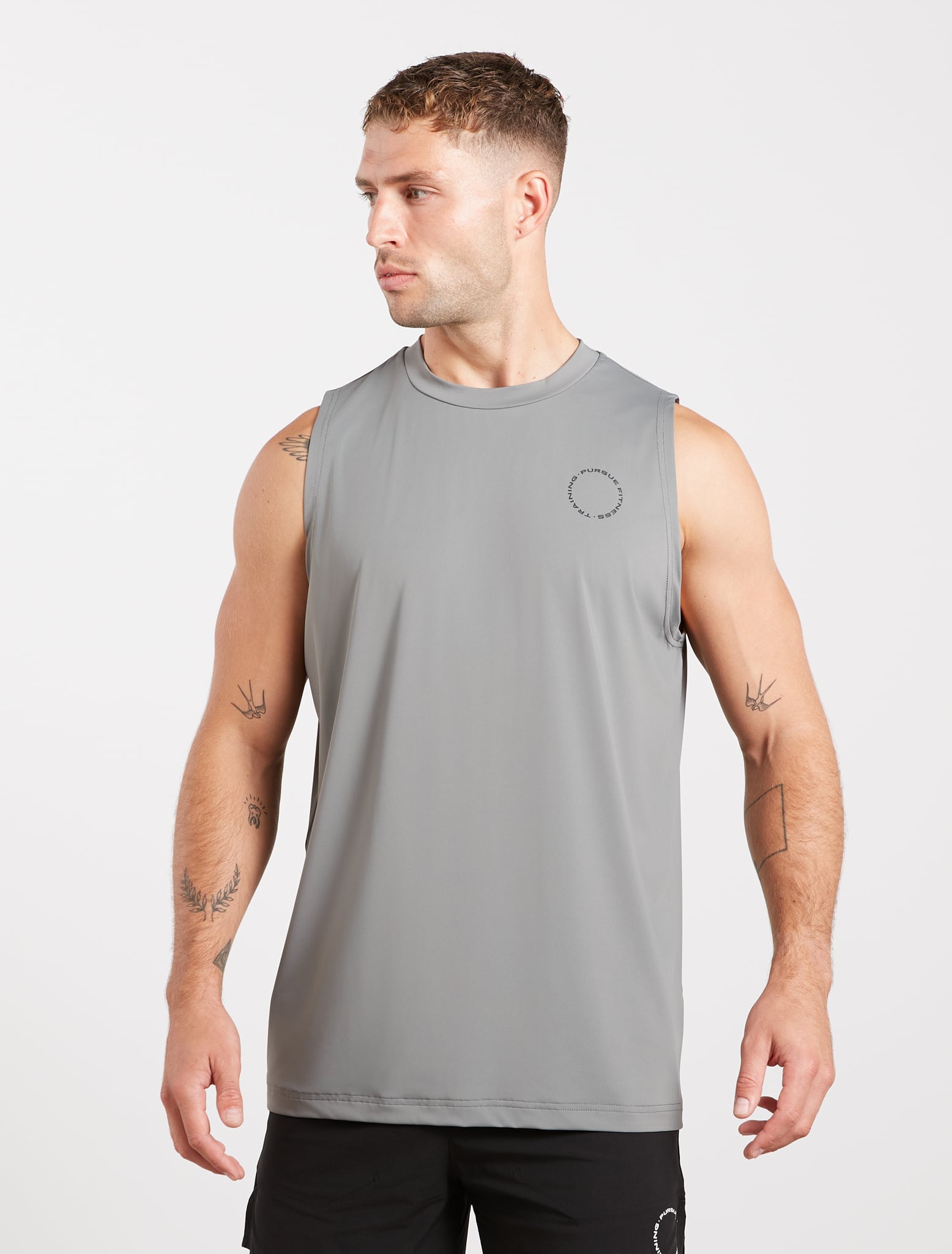 Training Club Relaxed Fit Tank - Storm Grey Pursue Fitness 1