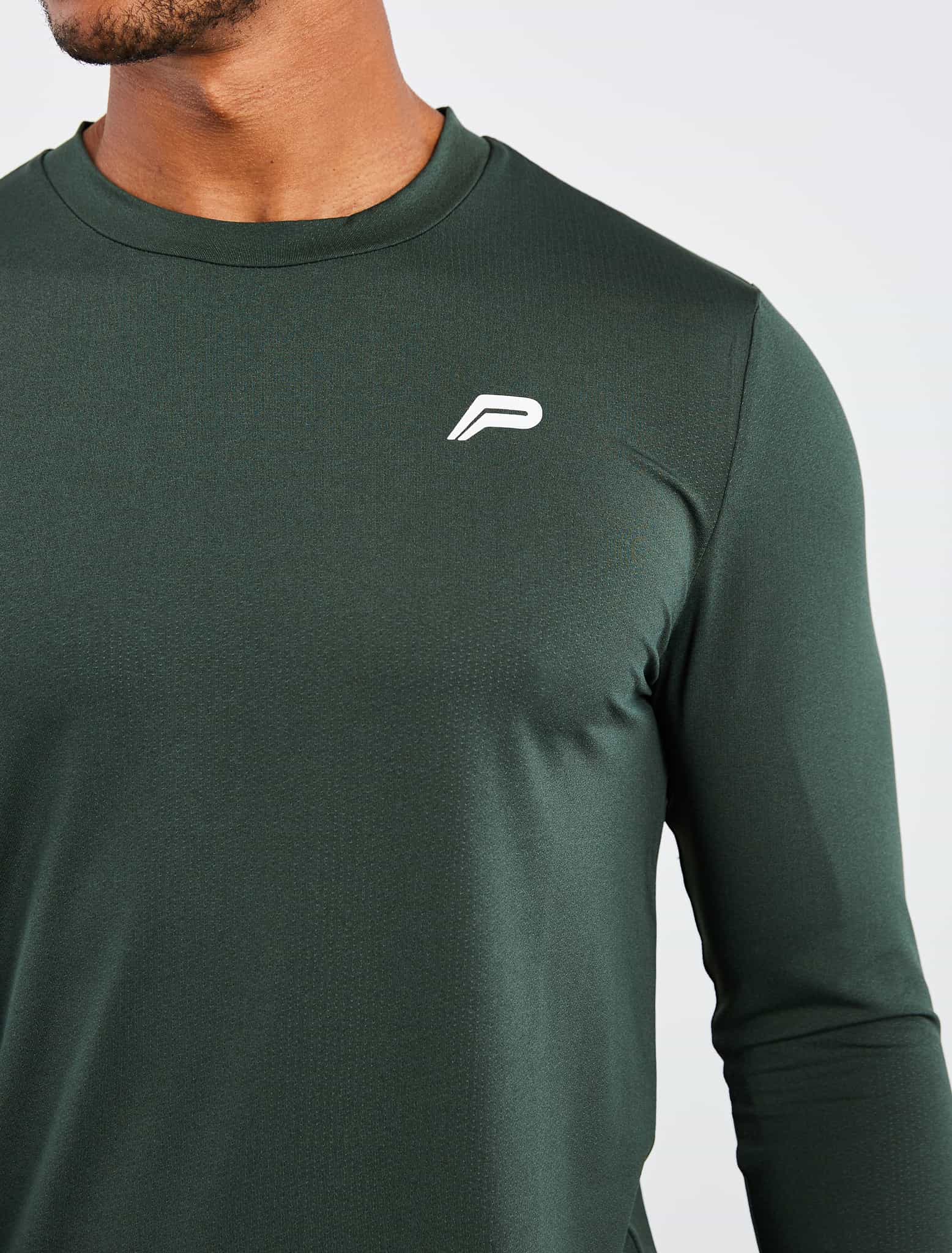Training Long Sleeve T-Shirt / Dark Green Pursue Fitness 4
