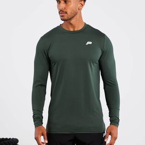 Training Long Sleeve T-Shirt / Dark Green Pursue Fitness 1