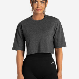 Wave Crop T-Shirt / Charcoal Marl Pursue Fitness 2