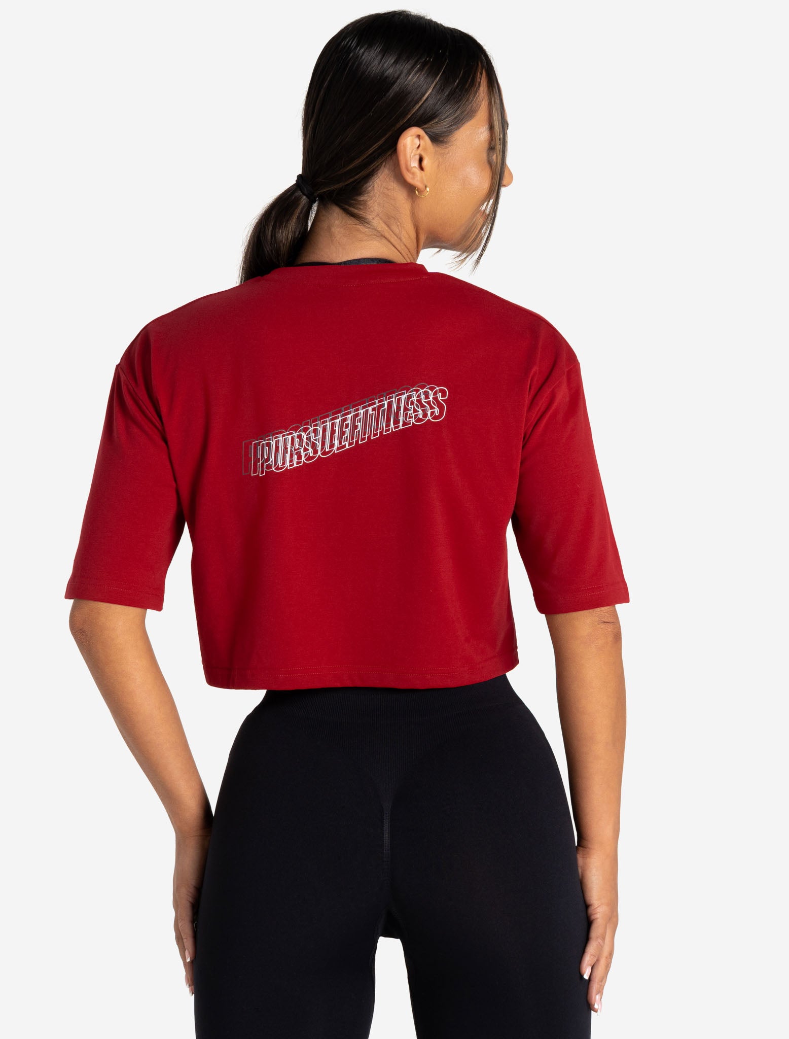 Wave Crop T-Shirt / Maroon Pursue Fitness 2