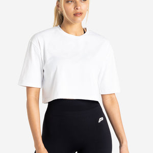 Wave Crop T-Shirt / White Pursue Fitness 2