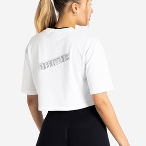 Wave Crop T-Shirt / White Pursue Fitness 1