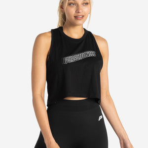 Wave Crop Tank / Black Pursue Fitness 1