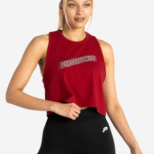 Wave Crop Tank / Maroon Pursue Fitness 1